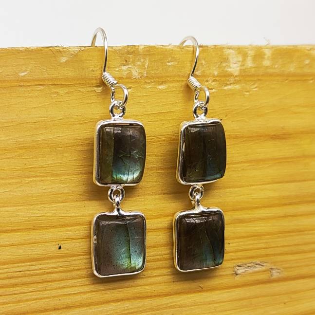 Drop Labradorite 925 Sterling Silver Earring