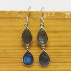 Drop Labradorite 925 Sterling Silver Earring