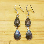 Drop Labradorite 925 Sterling Silver Earring