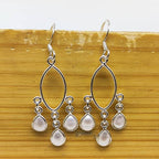 Handcrafted Pearl Drop Shape Earrings – Natural Gemstone Earring