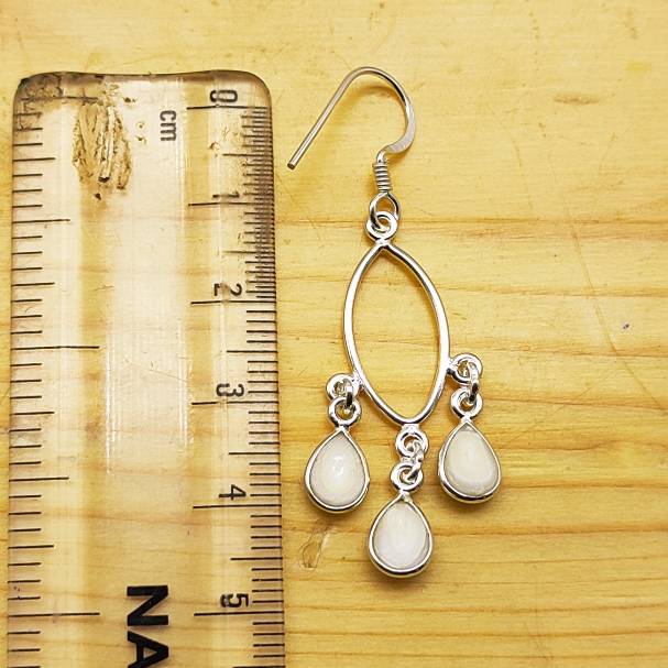 Handcrafted Pearl Drop Shape Earrings – Natural Gemstone Earring