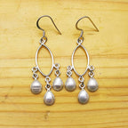 Handcrafted Pearl Drop Shape Earrings – Natural Gemstone Earring