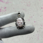 Pink Larimar 925 Sterling Silver Handmade Pendant | Soft Tone Boho Statement Pendant
