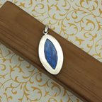 925 Sterling Silver Labradorite Pendant – Natural Gemstone Nepali Handmade Boho Jewelry