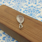 Rose Quartz Faceted 925 Silver Minimal Pendant