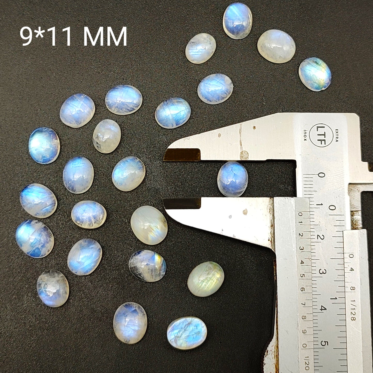 Oval Shape Natural Rainbow Moonstone AAA+ Quality Lot Of 5 PCS
