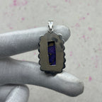 Purple Dahlia Turquoise 925 Sterling Silver Pendant – Bohemian Style Pendant