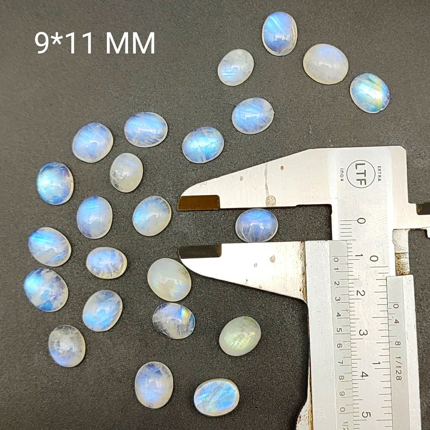 Oval Shape Natural Rainbow Moonstone AAA+ Quality Lot Of 5 PCS