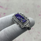 Purple Dahlia Turquoise 925 Sterling Silver Pendant – Bohemian Style Pendant
