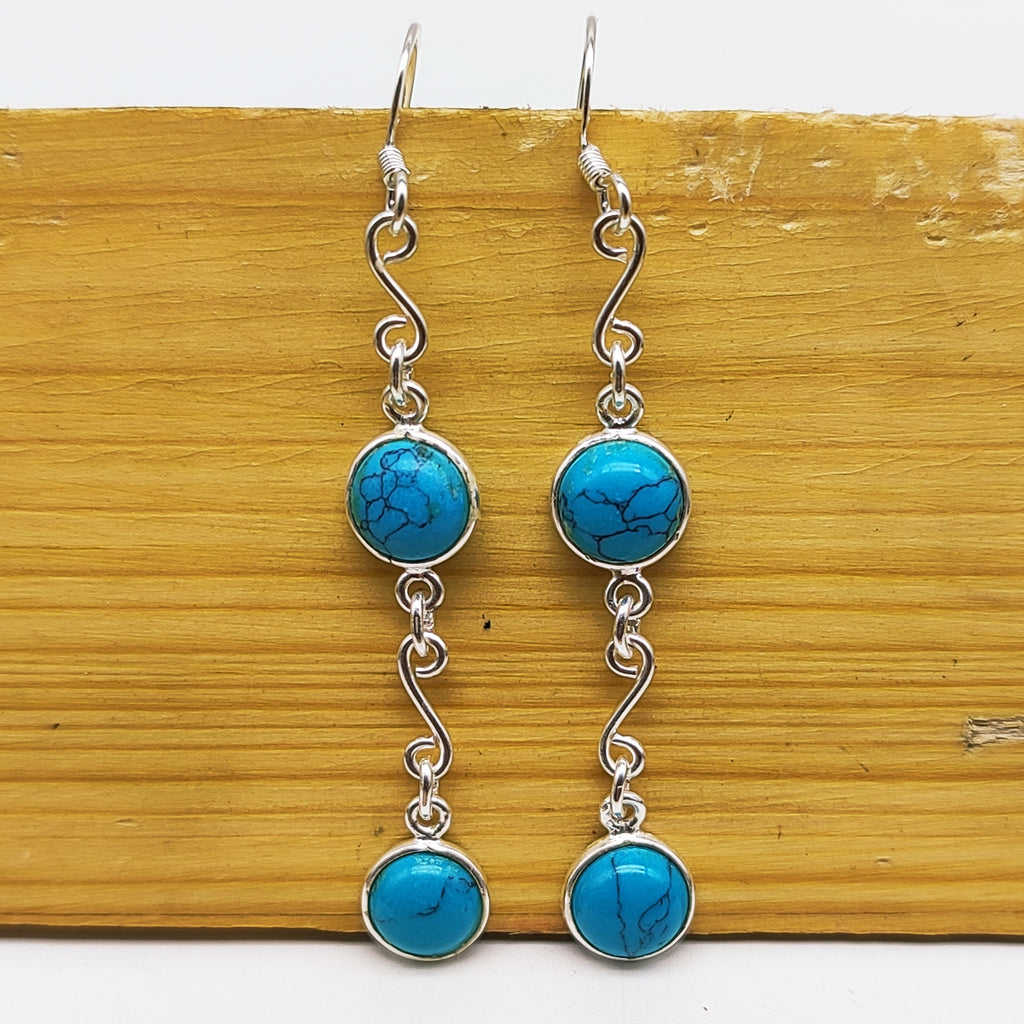 925 Sterling Silver Gemstone Round Earrings – Minimal Handmade Jewelry