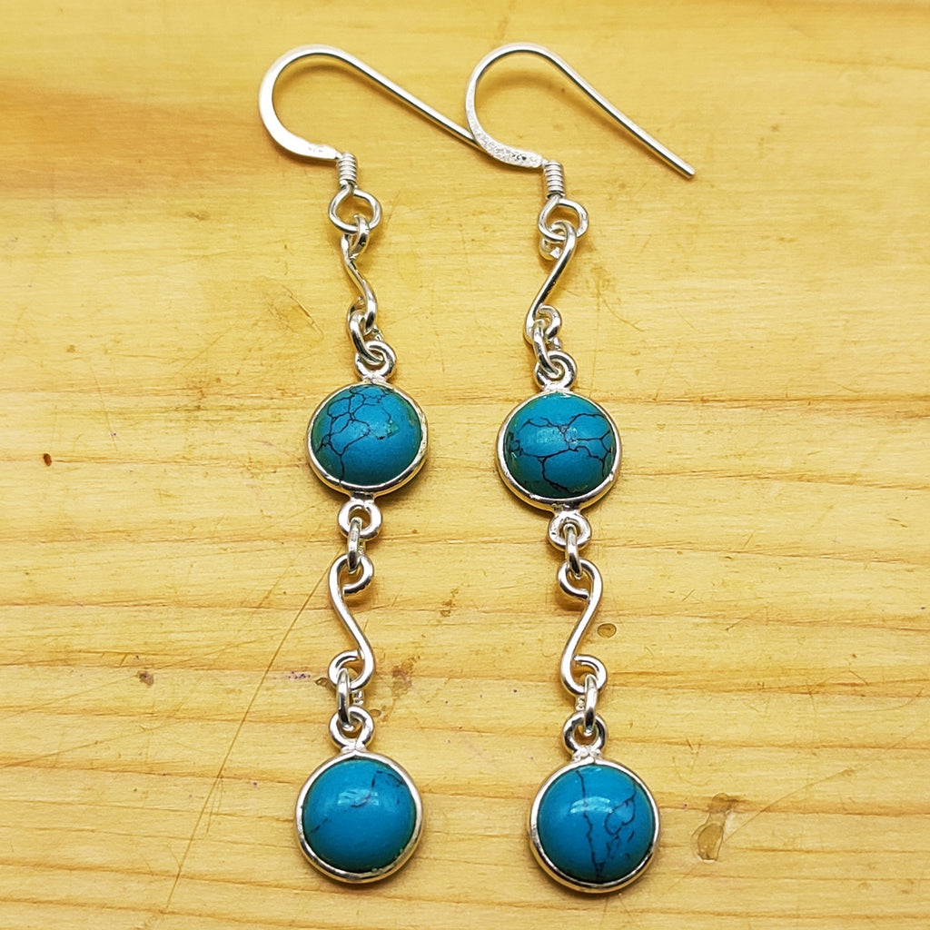 925 Sterling Silver Gemstone Round Earrings – Minimal Handmade Jewelry