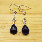 925 Sterling Silver Amethyst Drop Earrings – Minimal Gemstone Dangle