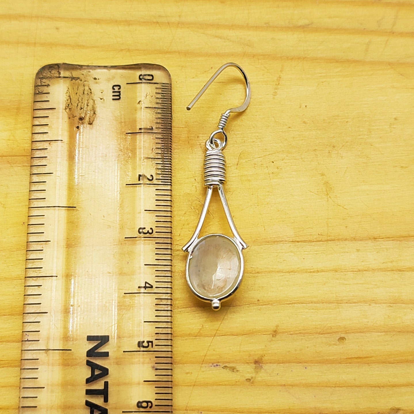 Fine Silver Moonstone Earrings – Lightweight Handmade Oval Earrings