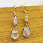 Fine Silver Moonstone Earrings – Lightweight Handmade Oval Earrings