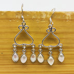 Artisan Pearl Earrings – Small Marquise Stone  Jewelry