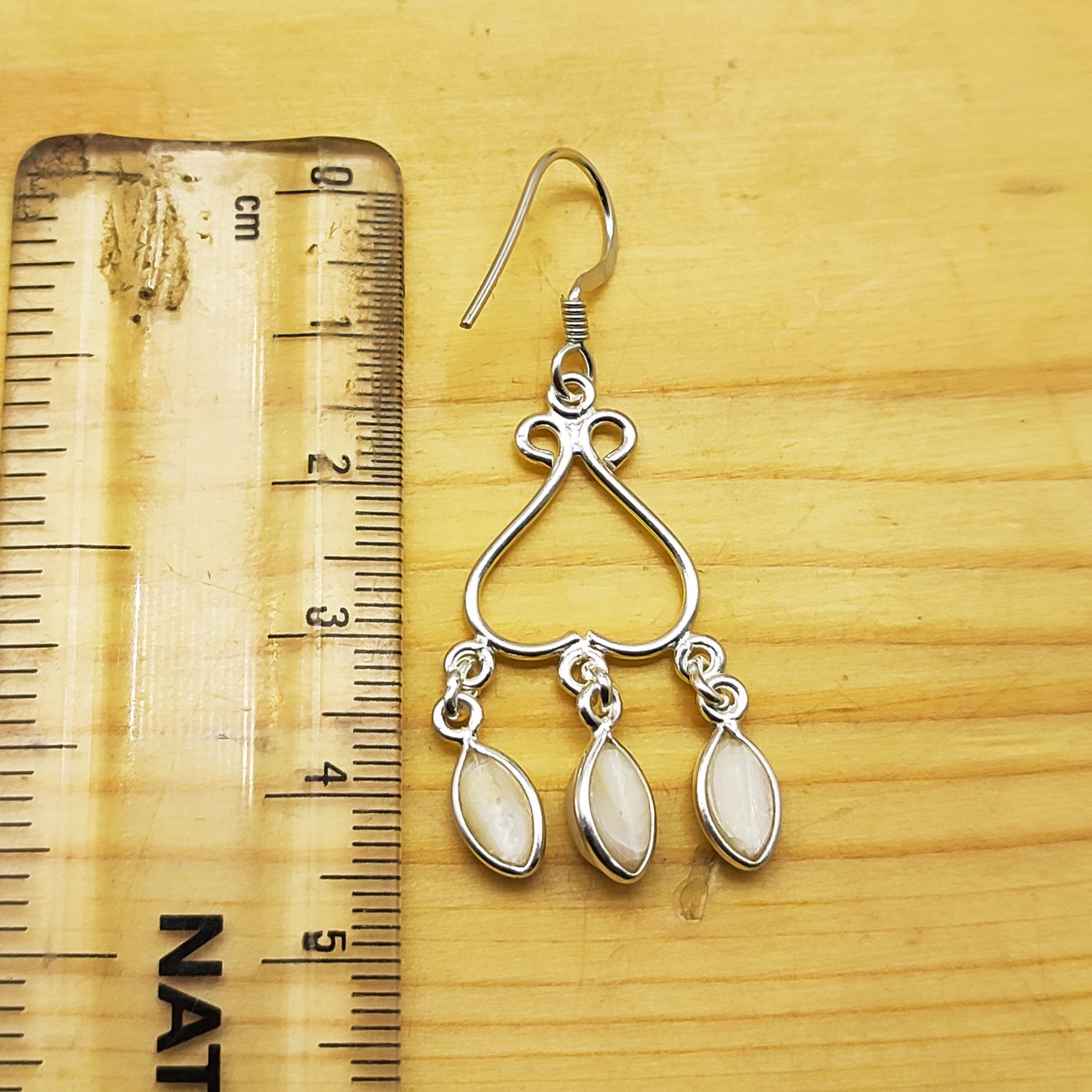 Artisan Pearl Earrings – Small Marquise Stone  Jewelry