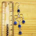Boho Lapis Lazuli Earrings in 925 Silver – Handmade Gemstone Jewelry