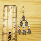 Boho Drop Mystic Topaz Dangle Earrings with 925 Sterlign Silver Detailing