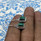 Classic Malachite Earrings – 925 Sterling Silver Natural GemStone