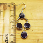 Small Amethyst Gemstone Earrings – Subtle 925 Silver Dangle