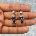 Blue Tanzanite Silver Earrings – Simple Handmade Dangle Jewelry