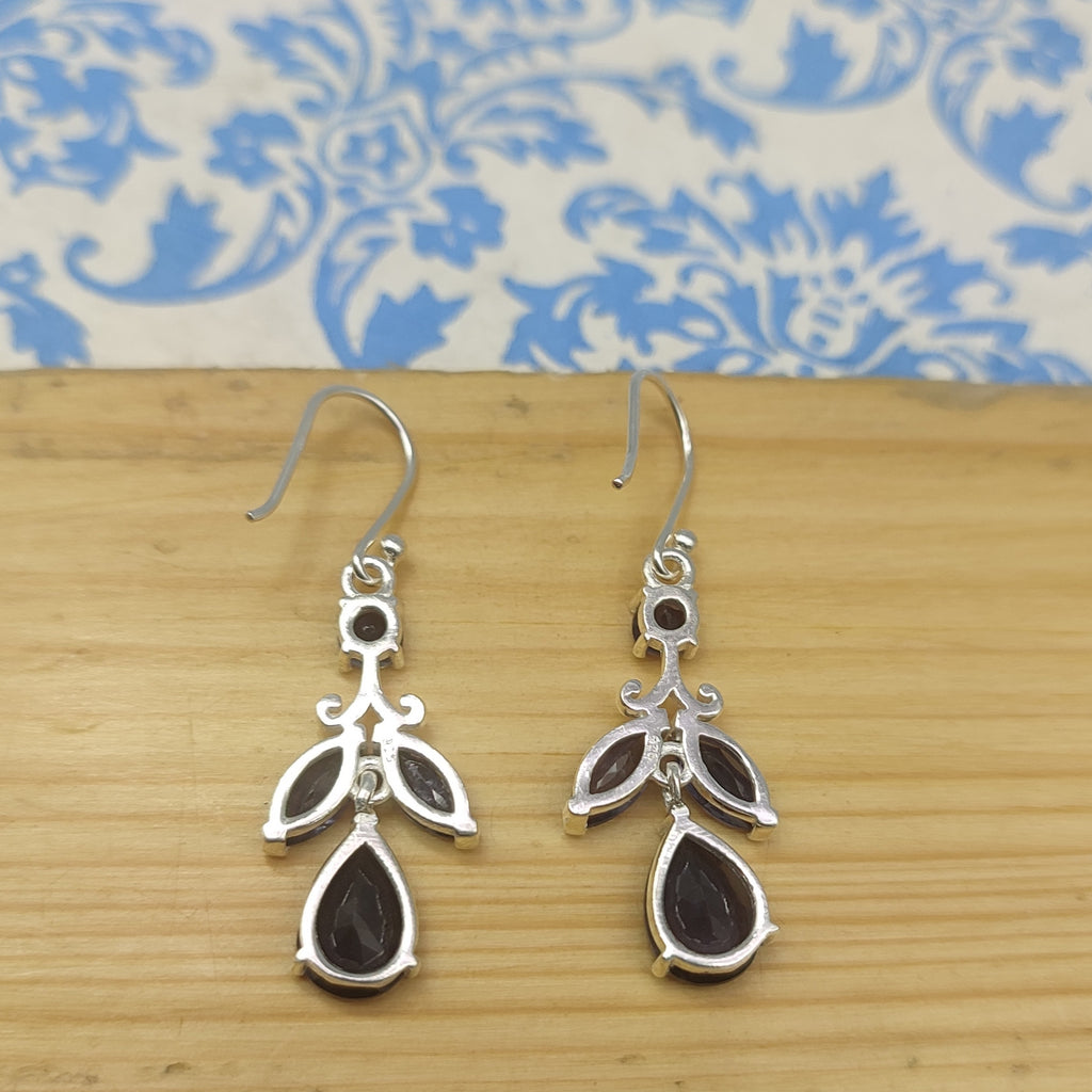 Blue Tanzanite Silver Earrings – Simple Handmade Dangle Jewelry