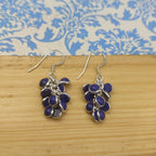 Dainty Lapis Lazuli  Gemstone Earrings – 925 Silver Minimal Round Style