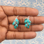 Turquoise Silver Dangle Earrings – Elegant Minimalist Design