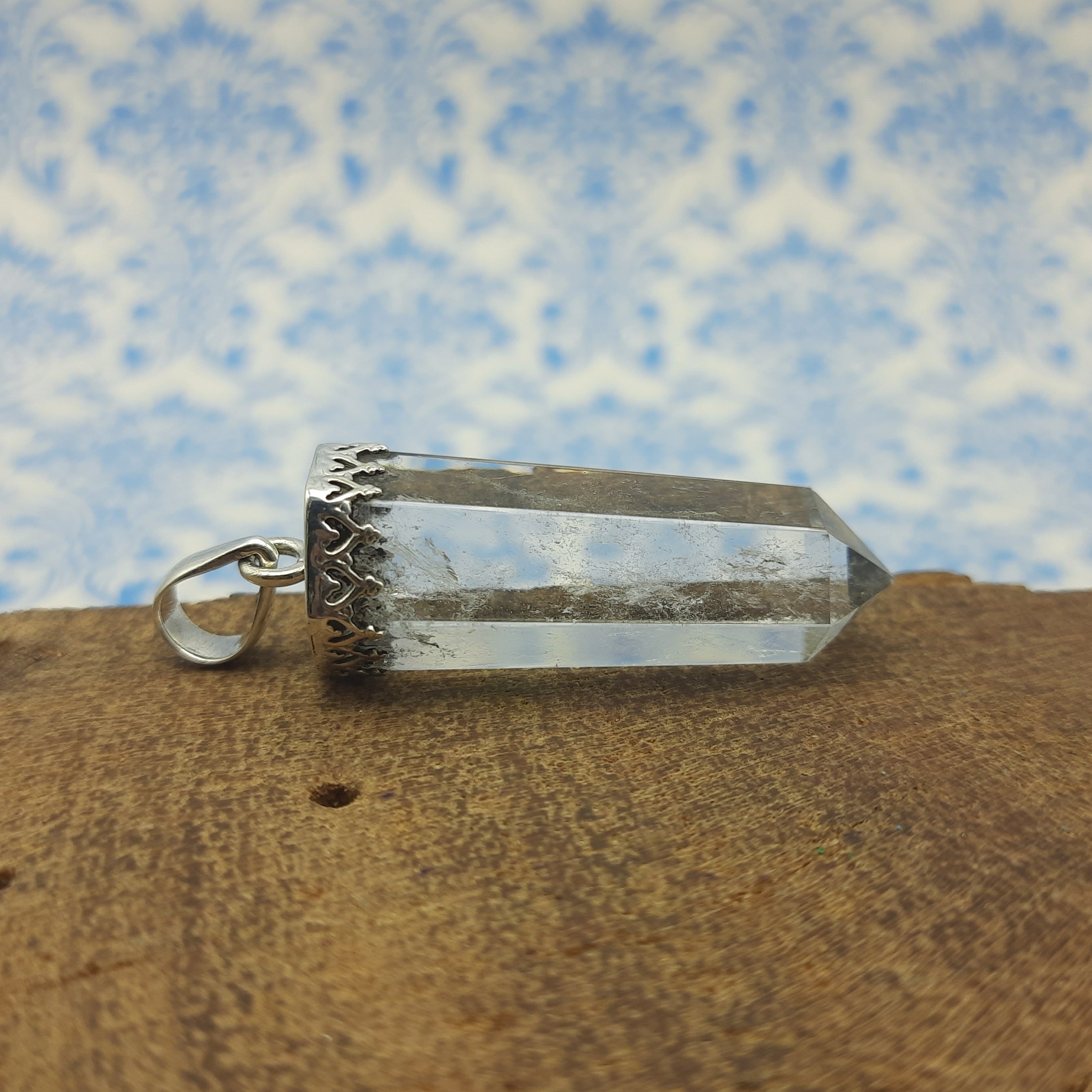 Himalayan Crystal Cancer Birthstone 925 Silver Pendant