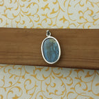 925 Sterling Silver Labradorite Pendant – Natural Gemstone Handmade Boho Statement Jewelry