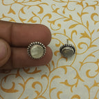 925 Silver Minimalist Moonstone Cushion Earrings