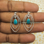 High Quality Turquoise Earrings – Handmade 925 Sterling Silver