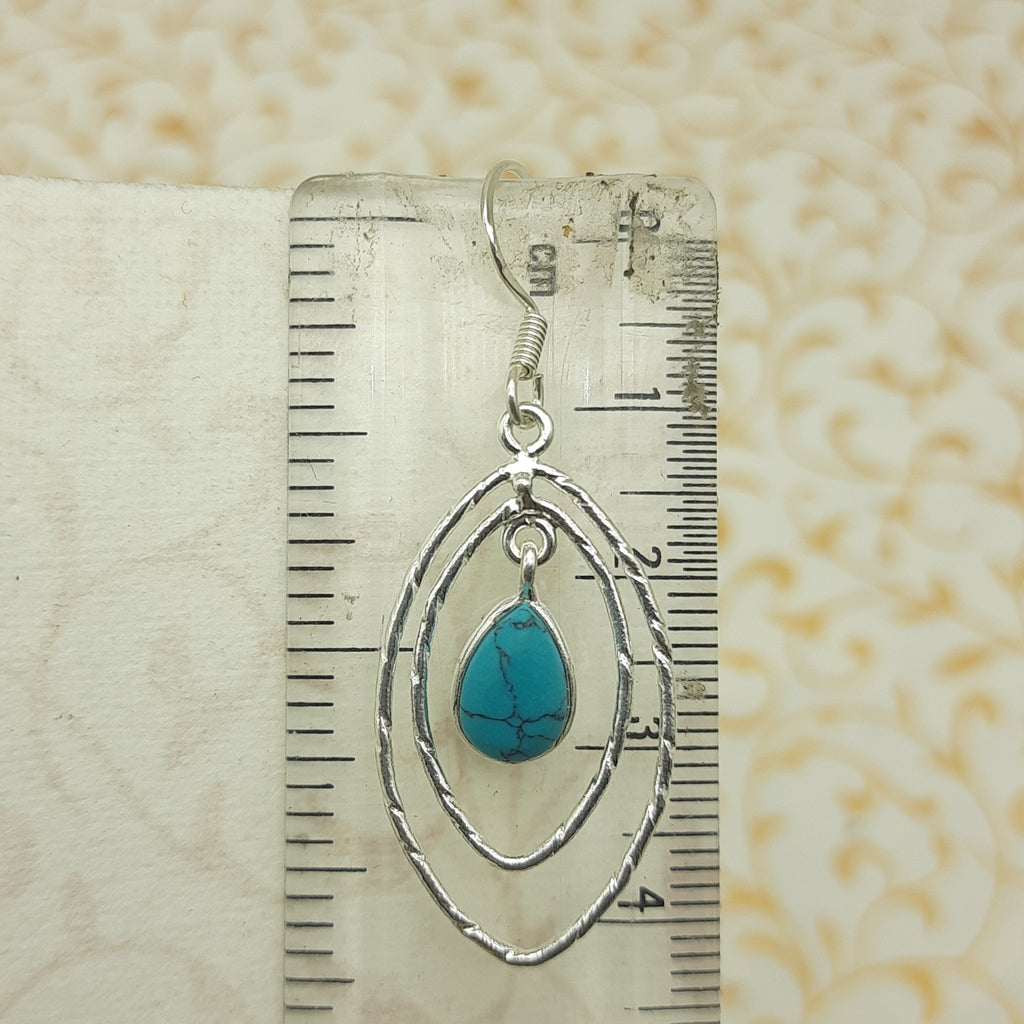 High Quality Turquoise Earrings – Handmade 925 Sterling Silver
