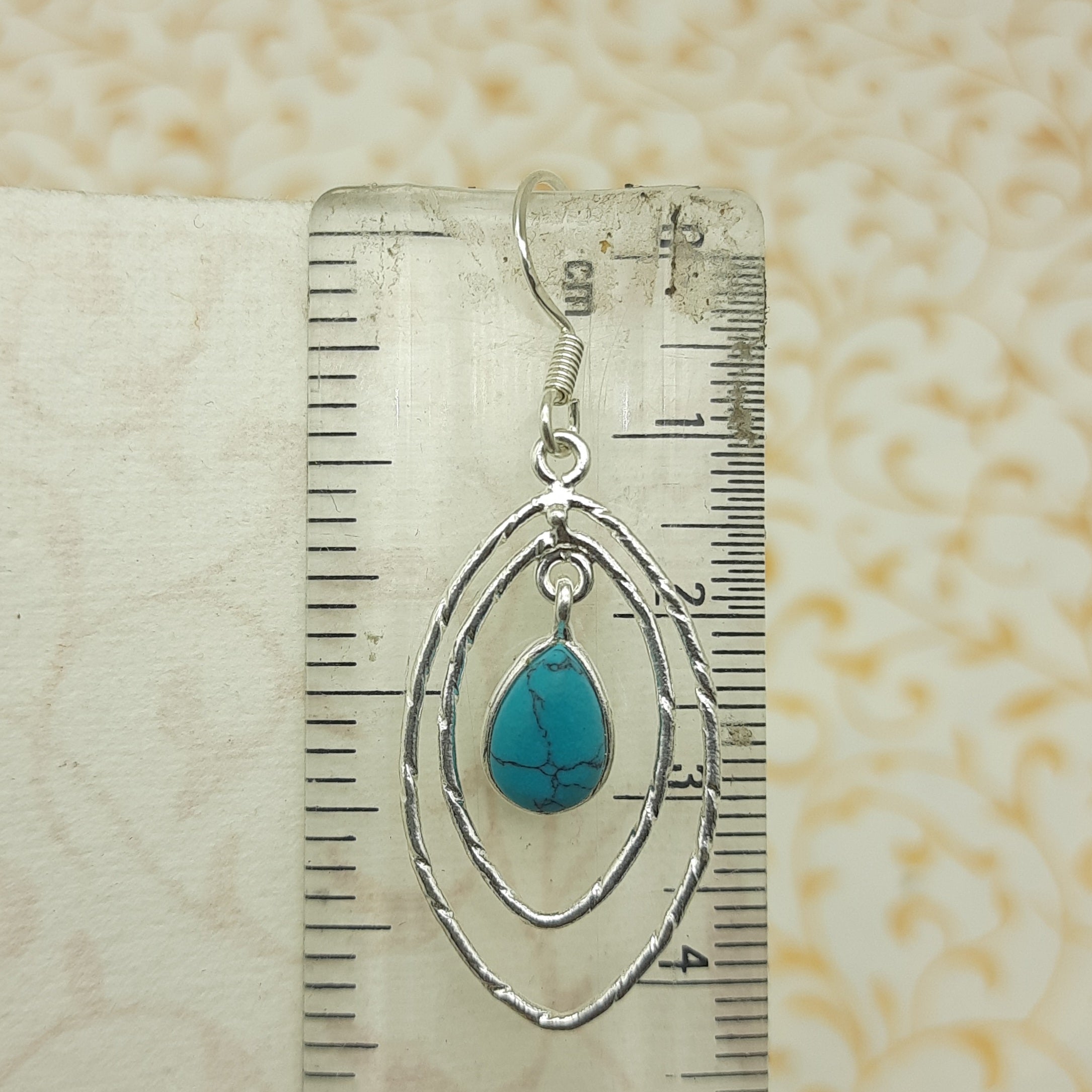 High Quality Turquoise Earrings – Handmade 925 Sterling Silver
