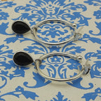 Drop Gmestone Black Onyx Dangle Earrings – Boho Statement Style