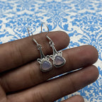 925 Sterling Silver Rose Quartz Gemstone Earrings – Elegant Design