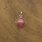 Rhodochrosite 925 Silver Bezel Dainty Pendant