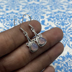 925 Sterling Silver Rose Quartz Gemstone Earrings – Elegant Design