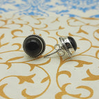 925 Silver Black Onyx Dangle Earrings – Statement Gemstone Jewelry