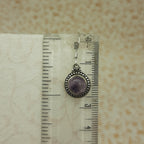 925 Sterling Silver Amethyst Round Earrings – Dainty Minimal Jewelry