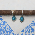 Boho Turquoise Silver Earrings – Elegant Everyday Wear