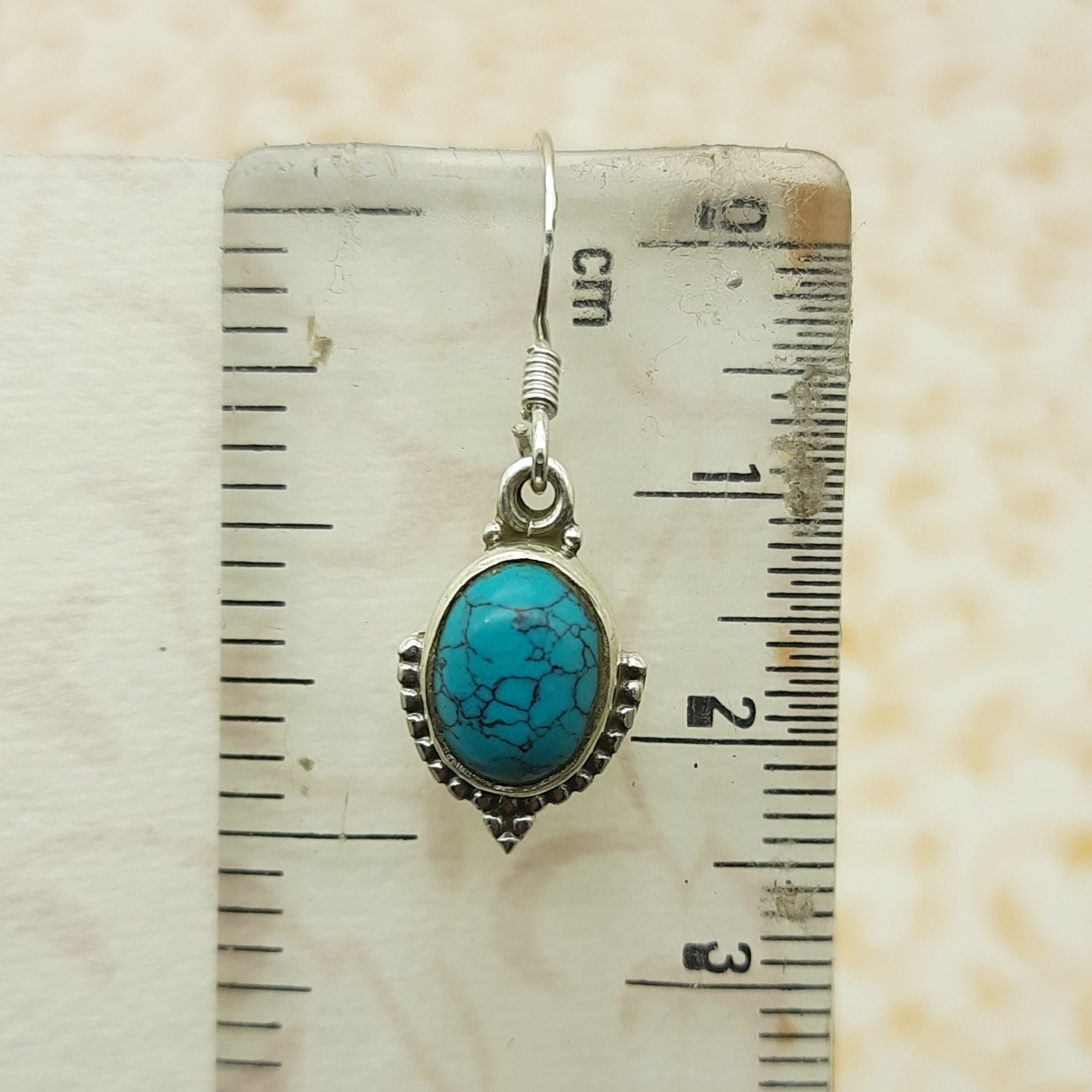 Boho Turquoise Silver Earrings – Elegant Everyday Wear