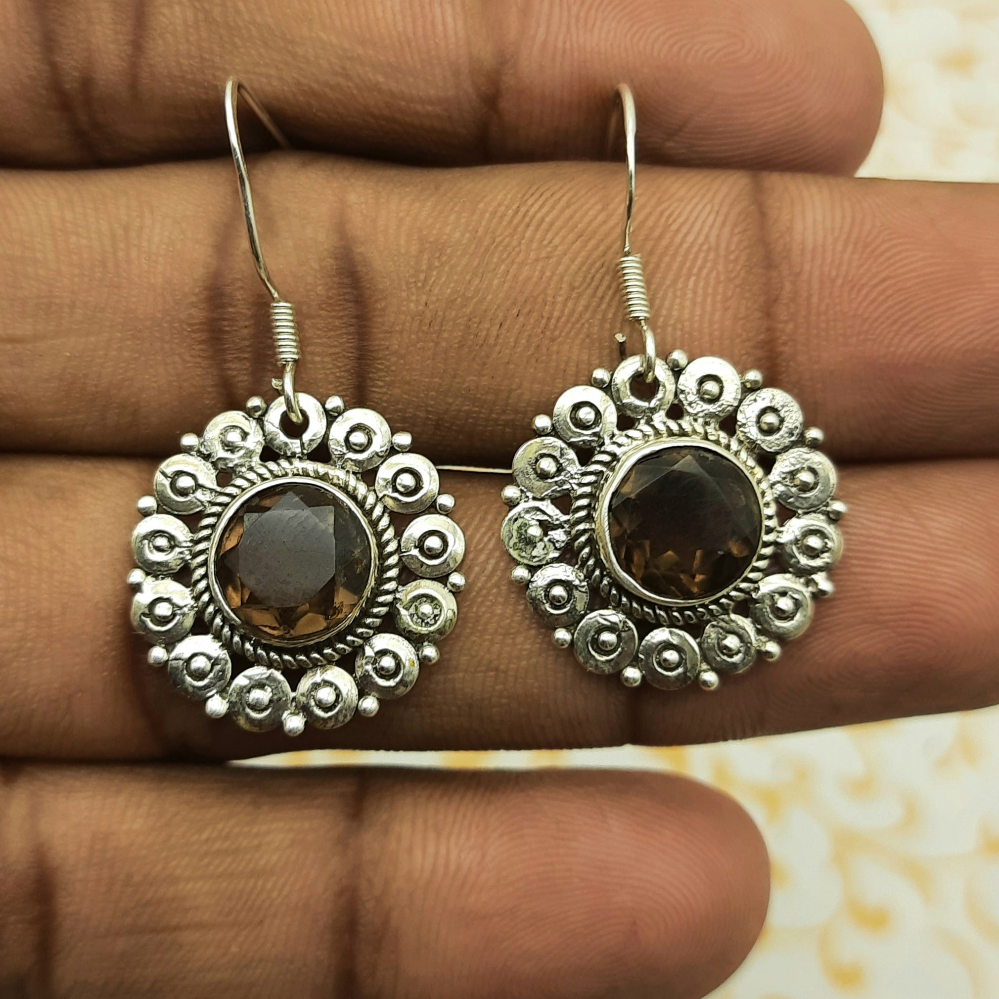 Elegant Handmade Gemstone Earrings – Sterling Silver Jewelry