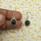 Natural Black Onyx Bohemian Designer Earring 925 Solid Silver