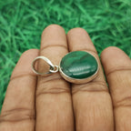 925 Sterling Silver Malachite Pendant – Natural Gemstone Handmade Tribal Bohemian Jewelry