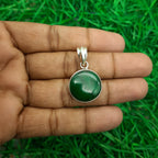 925 Sterling Silver Malachite Pendant – Natural Gemstone Handmade Tribal Bohemian Jewelry