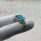 Blue Mohave Turquoise 925 Sterling Silver Handmade Pendant | Bold Tribal Statement Jewelry