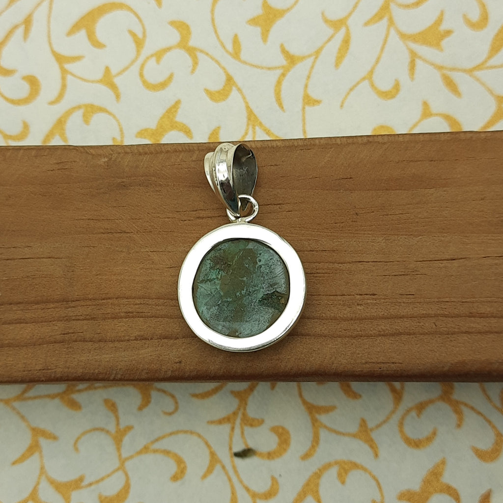 925 Sterling Silver Malachite Pendant – Natural Gemstone Handmade Tribal Bohemian Jewelry
