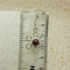 925 Sterling Silver Multi Dangle Garnet Statement Earring