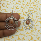 Elegant Sunstone Earrings – 925 Sterling Silver Oval Designs